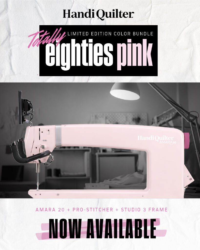 The HQ Eighties Pink Amara 20 is here Heartfelt Quilting Sewing